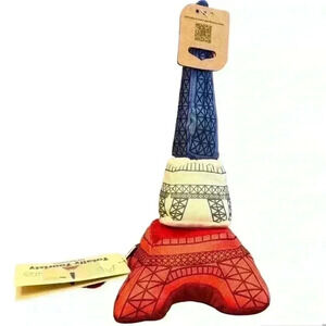 NEW, P.L.A.Y Dog Toy, Eiffel Tower, Squeaks, Crinkles, Bungee, Velcro